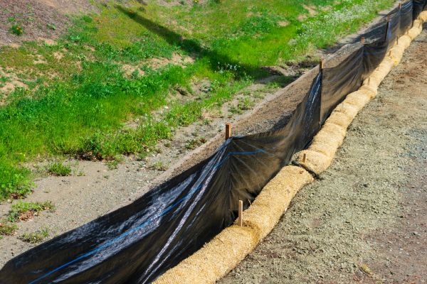 Straw Wattle Installation in North Myrtle Beach